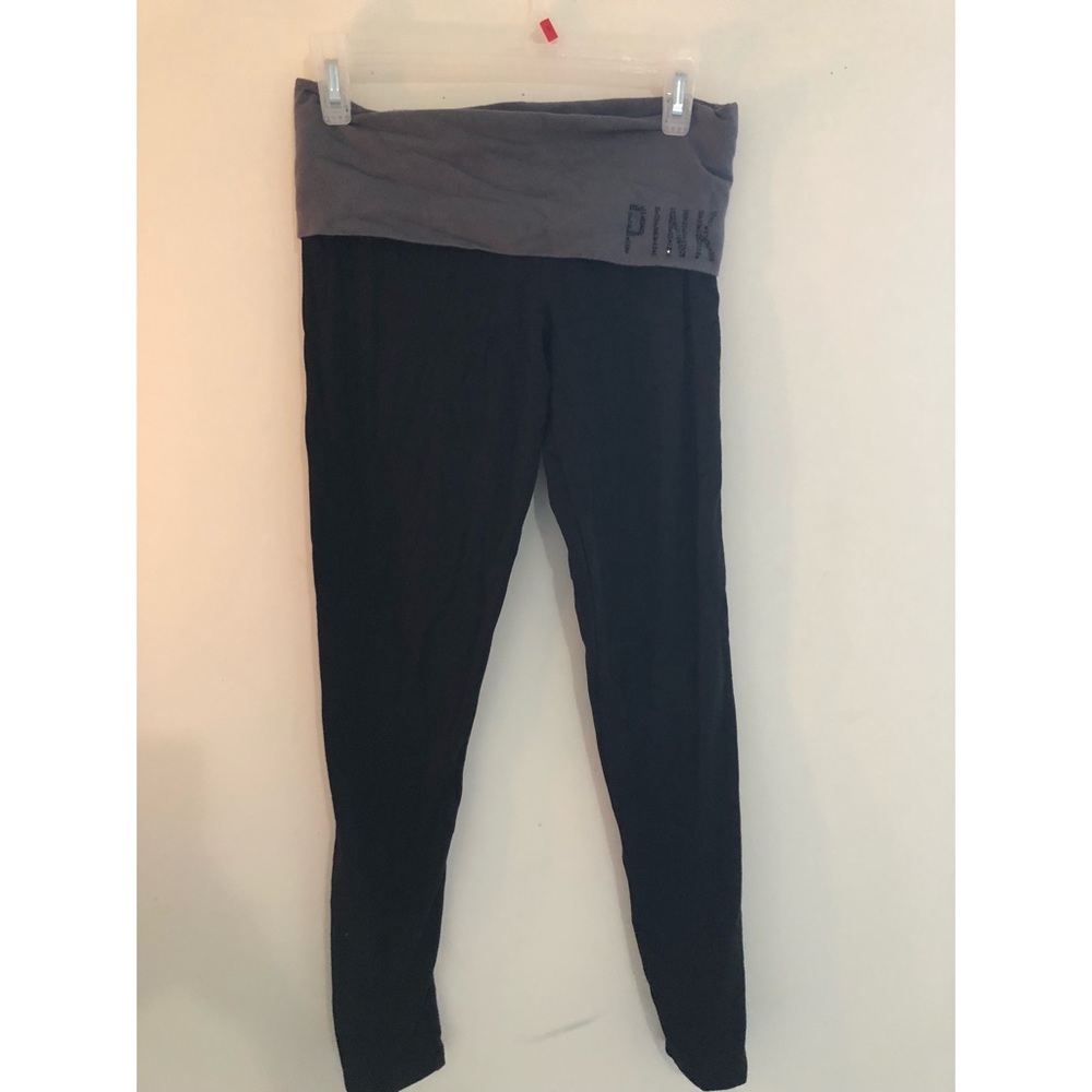 Pink black leggings